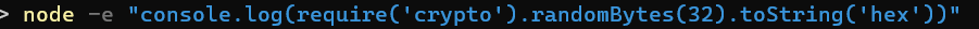 Command to generate the session secret