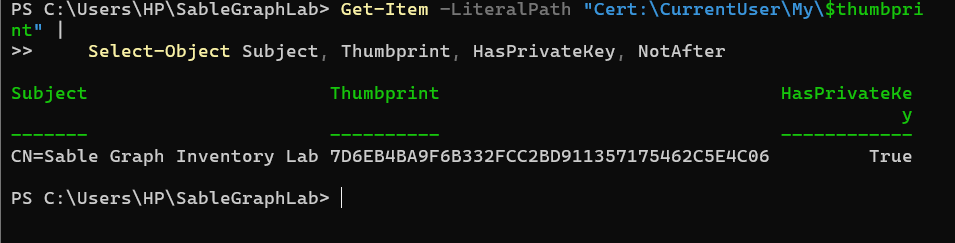 Certificate and private key still in the local store