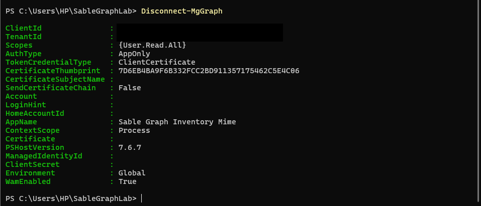 Disconnect output